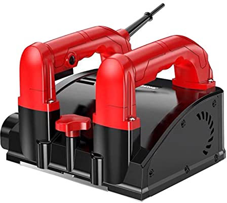 Fresadora de enlucido de 1200 W para renovación de paredes, rozadora de pared, mangos ergonómicos, alta eficiencia, trabajo sin polvo, ancho de fresado de 160 mm, 3000 rpm