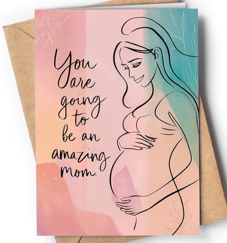 Greeting Cards for Everyone Tarjeta para nacimiento de bebe - Tarjeta para baby shower - Postal de nacimiento de bebé recién nacido - Tarjeta para niño o niña recién nacido - Nueva Mama - Amazing Mom