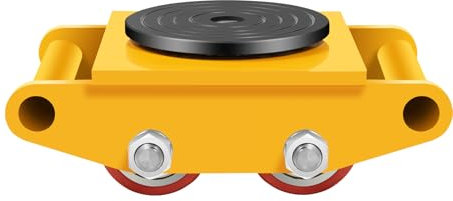 Patines Industriales de Carga Máxima 6t, 4 Rodillos Giratorios, Rotación de 360 Grados, para Transporte, Muy Adecuado para Transportar Objetos Grandes y Pesados