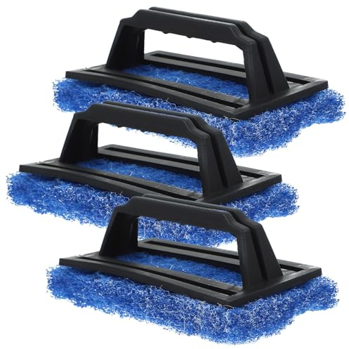 LALAFINA 3 piezas Cepillo Removedor de Tinta para Serigrafía Pinceles de Limpieza Duraderos para Impresión Gráfica y Textil Aptos para Uso Manual y Máquina Azul