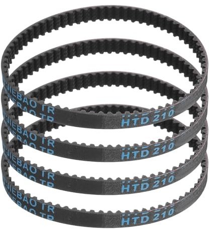 QUARKZMAN 4 Stück HTD-3M Gummi Zahnriemen 70 Zähne 210mm Teilungslänge x 6mm Breite x 2,4mm Höhe Geschlossener Keilriemen Antriebsriemen