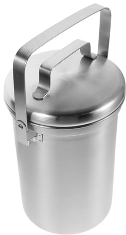 Healifty Contenedor de Compost de Acero Inoxidable 3L con Tapa Hermética para Encimera de Cocina Cubo Pequeño para Restos de Comida Gestión de Residuos Domésticos y Compostaje Interior