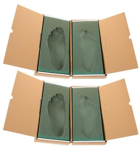 Healeved 2 scatole per impronte : scatola per calchi - Kit per calchi di impronte 3D per fai da te - Strumento di misurazione per inserti per scarpe