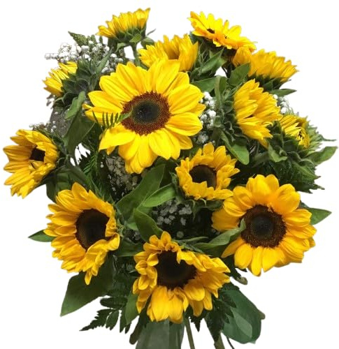 DECOALIVE| Ramo Girasoles Flores Naturales| Ramo Perfecto para Regalar