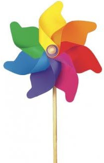 Maxi Moulin a Vent Jardin Exterieur geant XXL Enfant - Fleur Multicolore Ø 80cm, Hauteur 140 cm - Decoration, Jouet Plein air