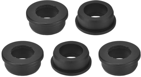 QUARKZMAN 5 stycken kabelgenomföring gummi, 22 mm ID 32 mm borrhål gummihylsor silikon topp hatt hålplugg gummitätning gummiplugg skydd av ledningar kablar för ledningar, svart