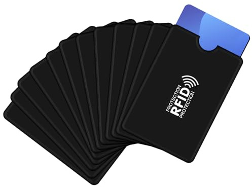 Fantasyon 12 Pezzi RFID Protection Card, 6,2 x 9,2 cm Protezione Carte Di Credito,Custodie Blocco RFID Blocco Contactless NFC