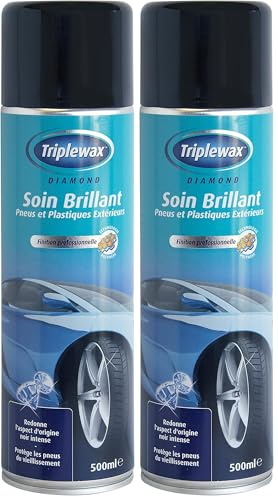 Triplewax Soin Brillant Pneus & Plastiques Extérieurs, 500 ML (Lot de 2)