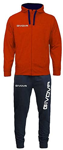 GIVOVA TUTA KING COTONE TERRY (POKER) ROSSO/BLU Tg. XL