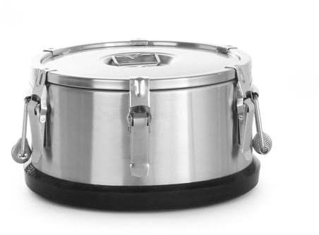 HENDI Thermotransportbehälter, mit einem speziellen Isoliermaterial gefüllt, Thermotransport, 10L ø330x(H)220mm, Edelstahl