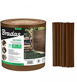 Bradas 0278 Bande de clôture brise-vue pour clôture Marron 19 cm x 35 m