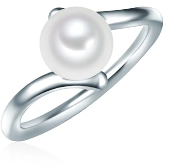 Valero Pearls Anillo de perlas para Mujer Plata de ley 925