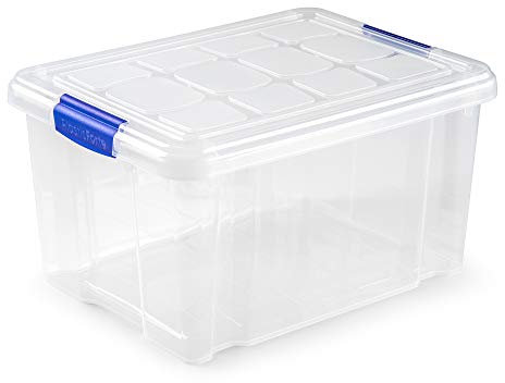 PLASTIC FORTE, Caja de almacenamiento, TRANSPARENTE, 16 Litros, sin ruedas