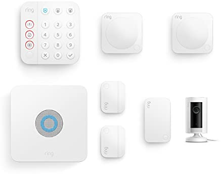Ring Alarm 7 Piece Kit (2nd Generation) + Ring Indoor Cam by Amazon – home security system with optional Assisted Monitoring - No long-term commitments - Works with Alexa