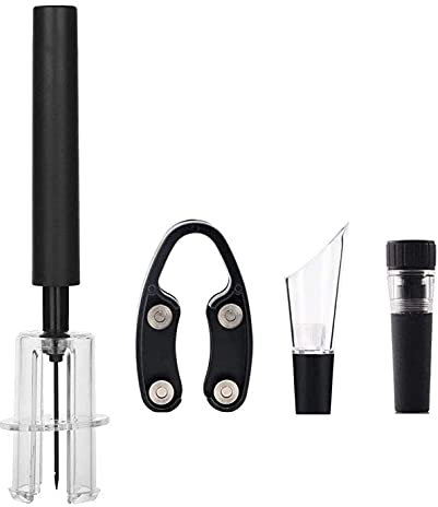 CISIXIN 4 en 1 Ensemble d'Ouvre-Vin, Tire-Bouchon à Pression Tire-Bouchon à Vin