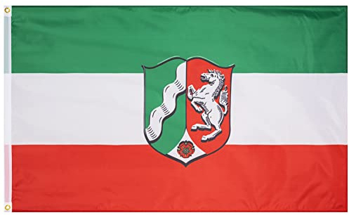 MUWO Drapeau 16 Länder allemands + Majorque 90 x 150 cm - Drapeau de jardin double face résistant aux intempéries en polyester avec œillets métalliques