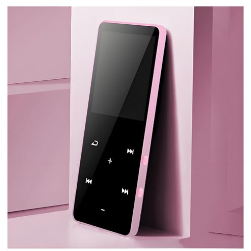 MP3-spelare, Bluetooth 5.0 1,8-tums Skärm MP4-spelare, 8 GB Minne 128 GB Expanderbar Bärbar Musikspelare Support Spelinspelning Elektronisk Bokfilm, 30 Timmars Uppspelning (Rosa)