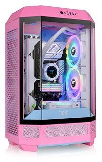 Thermaltake Tower 300 Bubble Pink Micro-ATX Case; 2x140mm CT Fan Included; Support Up to 420mm Radiator; Optional Chassis Stand Kit Allows Horizontal Display; CA-1Y4-00SAWN-00; 3 Year Warranty