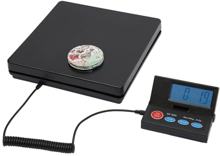 Balance numérique pour colis jusqu'à 50 kg – Pèse-lettres précise avec précision de 1 g/2 g, système de capteur de haute précision, design en plastique noir, balance de charge d'appui pour