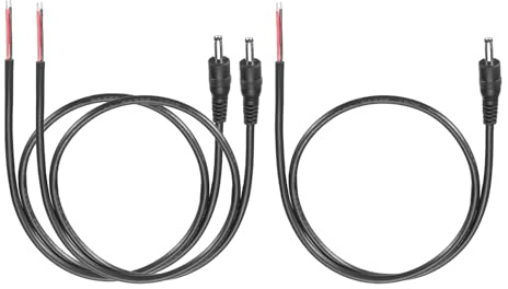 QUARKZMAN 3 stycken DC-strömsvinskabel, 3,5 mm x 1,35 mm han-kontakt till blank tråd öppen ände 50 cm för PC bärbar dator leksak mobiltelefon elektroniska enheter