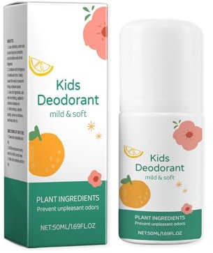 Natürliches Deodorant Für Kinder Und Jugendliche, Roll-On-Deodorant für Kinder, Haut schützen, Trockene Haut Verhindern, Frischer und Angenehmer Natürlicher (1)