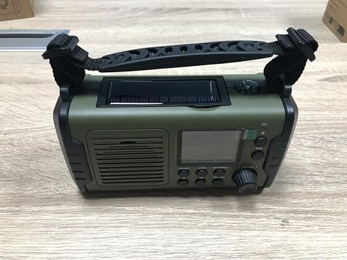 Radio a manovella da 20000 mAh con Bluetooth, radio solare di emergenza DAB/FM con scheda TF, AUX IN, schermo TFT, radio DAB+/FM con torcia LED e luce di lettura, USB, SOS per campeggio, emergenze