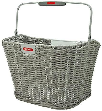 KLICKfix Lenkerkorb Structura Retro, Grau (steingrau), 25 x 34 x 27 cm, 0375RGR