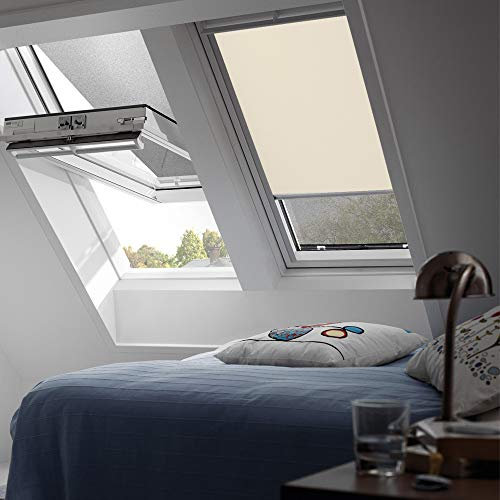 VELUX Verdunkelungsrollo für GGL, GHL, GTL, GPL, GGU, GHU, GTU, GPU / SK08 / in Farbe Premium 4556 / Uni Beige // DKL SK08 4556S