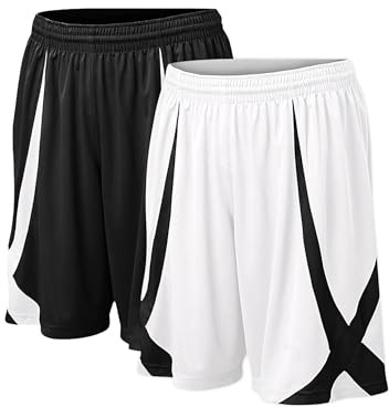 TopTie Sport Shorts Herren Basketball Trainingsshorts Kurze Sporthose ohne Taschen für Fitness Outdoor