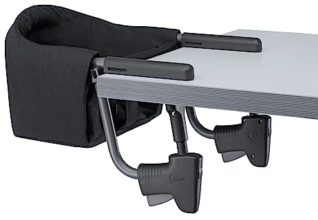 Chicco FastLock Hook-On High Chair, Portable High Chair for Babies and Toddlers, Sets up in Seconds | Black/Black