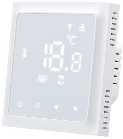 Wengart Thermostat WiFi WG611, Mode Chaleur et Froid AC230 V Max3A 2,4 GHz, Application TUYA pour Chauffage au Sol Radiant, Compatible avec Alexa Echo/Google Home