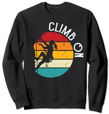 Cool Rock Climbing Design For Women Girls Kids Climb Lovers Sweatshirt