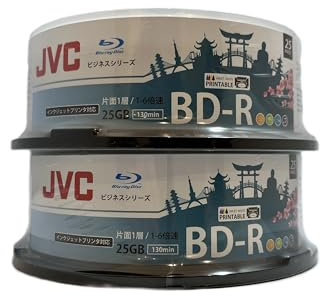 50 -Pack BD-R Disc Blu Ray 1-6 25GB Capacity 130 Minutes Inkjet Printable