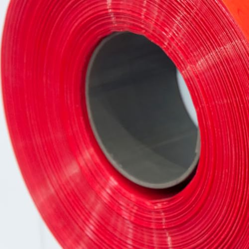 AirTech-UK PVC Strip Roll Curtain 200mm Wide x 2mm Thick x 50m Long For Doorway Red Opaque