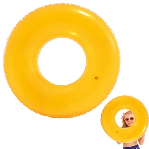 Simringar för dig, transparent uppblåsbar poolflottör gummiring, 76 cm (30 tum) orange poolflytande badrör, sommar simning vatten strand leksaker, poolfest dekorationer, sommargåva till dig