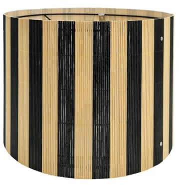 Modern bamboo lamp shade for table lamps and floor lamps Art decorative with Colorful Minimalist geometric style ideal for living room bederoom easy assemble size 11.8x9Inch (Black Stripe)