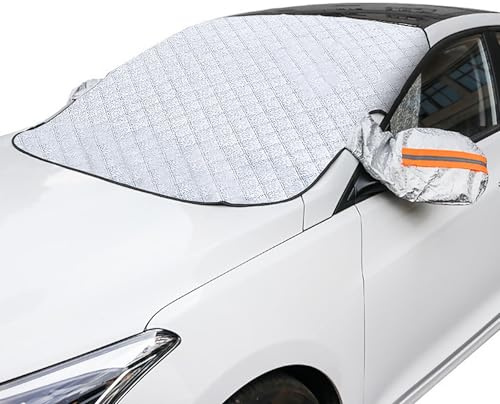 Omnikryp Copertura Parabrezza Auto, Magnetico Copri Parabrezza, Ispessito Copriparabrezza Auto con 5 Magneti Antigelo, Antighiaccio, Pioggia, Polvere, UV, per SUV, 147 x 108 cm