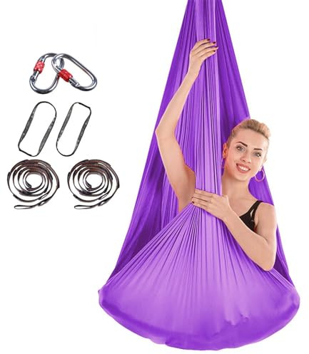 Aerial Yoga-duk för hängande akrobatik och trapeze-gunga användning – tyg med låg stretch för styrka och flexibilitet