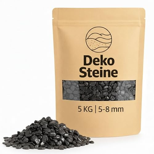 Granulés décoratifs anthracite pour décoration à disperser - 5 kg de petites pierres décoratives de 5 à 8 mm de diamètre - Pour verres et vases