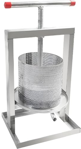 estrattore di miele manuale in acciaio inox Pressa Manuale per Miele manual honey press extractor Attrezzatura apicoltura per estrarre il miele forniture api miele,vino,frutta,cera,2L
