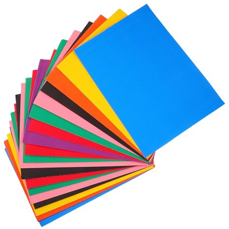 SHINEOFI 48 Piezas Cartón Ondulado de Colores para Manualidades Superficie Lisa y Fácil de Doblar, Papel Artesanal Adecuado para Proyectos Escolares Manualidades Color Aleatorio