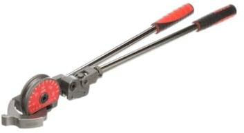 RIDGID 38048 Model 608 Heavy-Duty Stainless Steel Pipe and Tubing Bender, 1/2 Pipe Bender with Extra Long Handles, Black; Red; Silver