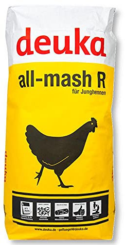 deuka All-mash R 25 kg Mehl | Aufzuchtfutter für Junghennen | ab der 8. Lebenswoche | Junghennenfutter | Alleinfuttermittel für Junghennen