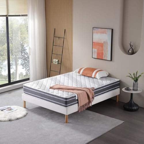 King of Dreams Bamboo Matelas 140x200 Tissu Bambou - Hauteur 24 cm - Soutien Très Ferme - (140_x_200_cm)