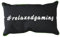 GAMEWAREZ Gaming Kissen für Wohn- und Schlafzimmer, Reisekissen, Made in Germany. Grau meliert mit grünem Keder. Ideal zum verschenken.