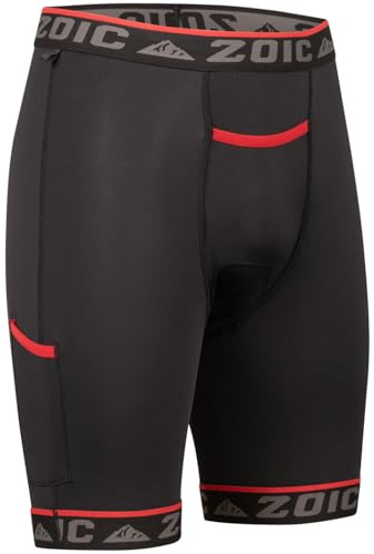 ZOIC Essential 9 Men’s Cycling Liner - Breathable, Wicking, 4-Way Stretch Fabric - Enduro, Mountain Biking, Trail Riding, Black, Large