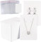 Earring Display Card, Earring Card Display Earring Holder Cards,with Self-Seal Bags, Necklace Display Cards,Earring Card Holder Blank Kraft Paper Tags for DIY Jewelry Display (White)
