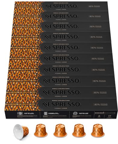 NESPRESSO ORIGINAL Vienna Lungo, medelrostning, 100 kaffekapslar