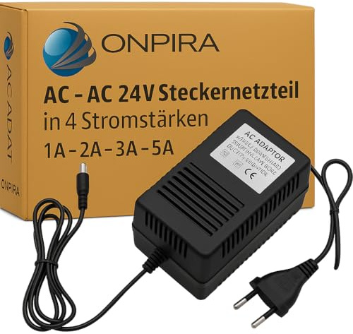 AC - AC 24V Steckernetzteil in 4 Stromstärken zum auswählen 5,5mm Hohlstecker Wechselspannung Netzteil Trafo (2A)