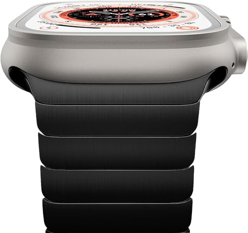 Original Titanium Armband kompatibel med Apple Watch Ultra/Ultra 2 49mm 46mm 45mm 44mm 42mm 41mm 40mm 38mm, Herr Dam Rostfritt Stål Metal Armband för iWatch Ultra/Ultra 2, SE/10/9/8/7/6/5/4/3/2/1